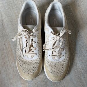 Dansko Neutral Beige Lace-Up Women's Athletic Sneakers